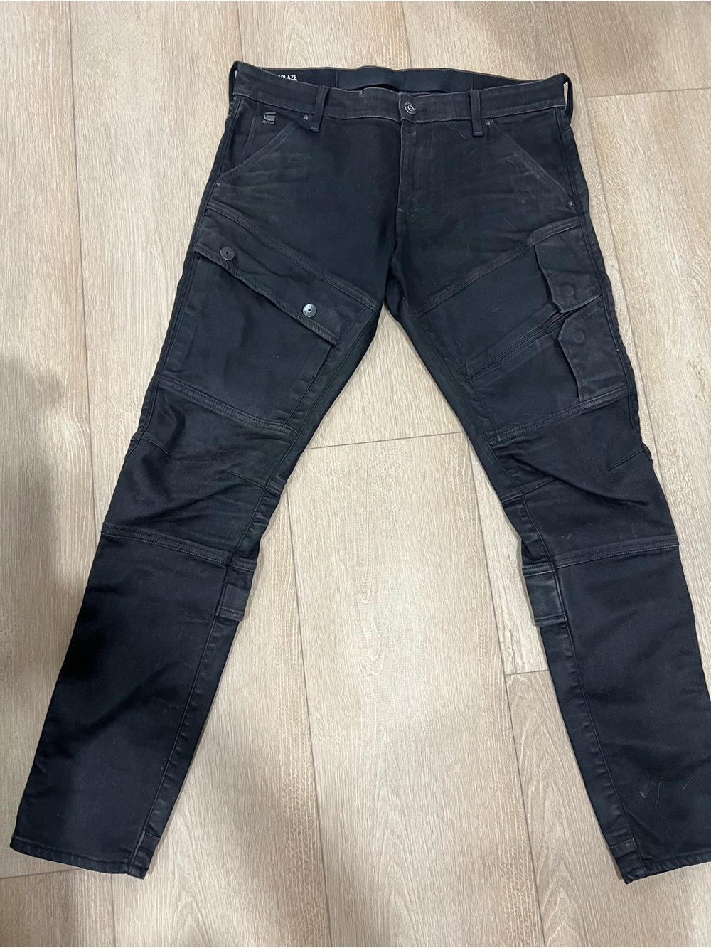 G-Star Men's Black Cargo Airblaze 3D Skinny Jeans
